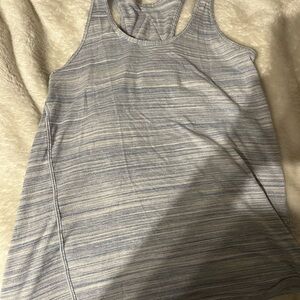 Women's Blue/Grey Striped Tank Top